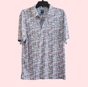 Pro Tour Lobster And Crab Print Men's Golf Polo Shirt